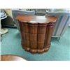 Image 1 : WALNUT EDWARDIAN DEMILUNE CHEST