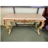 Image 1 : GOLD ETCHED WHITE MARBLE TOP SOFA TABLE