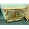 Image 1 : GOLD ETCHED WOOD HAND PAINTED 2 DOOR HALL CHEST