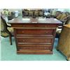 Image 1 : MAHOGANY GOLD ETCHED 5 DRAWER ACCENT CHEST