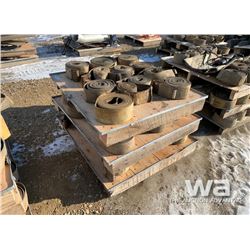 (3) PALLETS 4" LOAD STRAPS