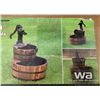 Image 2 : WOODEN 2-TIER WISHING WELL FOUNTAIN