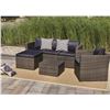 Image 2 : OUTDOOR FURNITURE SET WITH TABLE, SOFA, & CHAIR