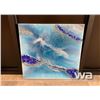 Image 1 : "GEODE" RESIN WITH GEMS PAINTING