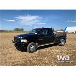 2003 DODGE 3500 DUALLY CREW CAB FLAT DECK PICKUP