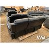 Image 4 : BLACK RECLINING SOFA, LOVE SEAT & CHAIR