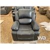 Image 5 : BLACK RECLINING SOFA, LOVE SEAT & CHAIR