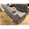 Image 6 : GREY RECLINING SOFA & LOVE SEAT