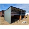 Image 2 : GREY & BLACK TIN 24 X 10 FT. LIVESTOCK SHELTER