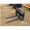 Image 1 : (UNUSED) SKID STEER 48" HYD. PALLET FORKS