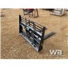 Image 3 : (UNUSED) SKID STEER 48" HYD. PALLET FORKS