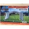Image 1 : (UNUSED) TMG CP2020F 20 X 20 FT. STEEL CAR PORT