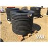 Image 1 : (UNUSED) (4) GRIZZLY 11R24.5 TRUCK STEERING TIRES