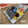 Image 3 : PALLET WITH 10" MITRE SAW, AIR TANK, CREEPER