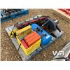 Image 4 : PALLET WITH 10" MITRE SAW, AIR TANK, CREEPER