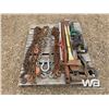 Image 2 : CHAINS, (4) RECIEVER HITCHES, AXE, TRACK SHOVEL