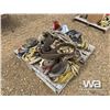 Image 1 : PALLET OF LOAD STRAPS, HYD JACK, CLEVISES