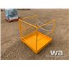 Image 3 : (UNUSED) SAFETY CAGE YELLOW FORKLIFT BASKET