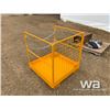 Image 4 : (UNUSED) SAFETY CAGE YELLOW FORKLIFT BASKET