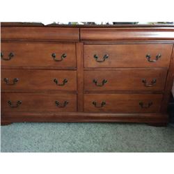 Cherry-like 6-Drawer Server 35"H 18"D 64"W
