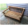 Image 1 : Rattan Solid Deck Settee 27.5"H 56"W 33"D