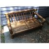 Image 2 : Rattan Solid Deck Settee 27.5"H 56"W 33"D