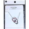 Image 3 : Austrian Crystal with Swarovski Elements - Interlocking hearts-Pink