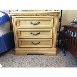Scandinavian 3-drawer End Table (2 of 3 matching bedroom set) 30"H 32.5W 17"L