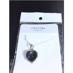 Austrian Crystal with Swarovski Elements - Purple heart necklace