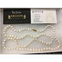 9.8mm Freshwater Pearl Necklace With Gold Clasp 100+ Pearls