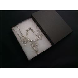 Czech Crystal Rhinestone Bridal Necklace Set