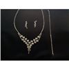 Image 1 : Czech Crystal Rhinestone Bridal Necklace Set