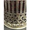 Image 3 : Antique Sterling Silver Repousse Cranberry Glass Condiment Mustard Pot Jam Jar