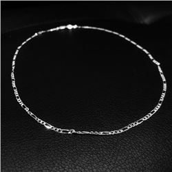 Sterling Silver 925 Figaro Link Necklace