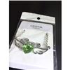 Image 2 : Austrian Crystal with Swarovski Elements - Angel wings & Love/Heart-Green