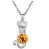 Image 1 : Austrian Crystal with Swarovski Elements - Kitten-Dark yellow