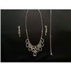 Image 1 : Czech Crystal Rhinestone Bridal Necklace Set