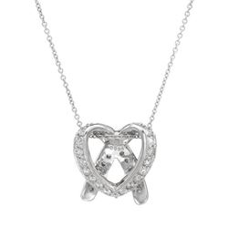 0.89 CTW Diamond Necklace 18K White Gold - REF-105Y7X
