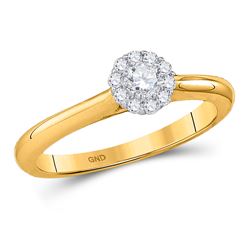 Diamond Solitaire Bridal Wedding Engagement Ring 1/4 Cttw 14kt Yellow Gold