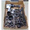Image 1 : Air Impact Wrench & Multiple Misc Size Sockets