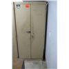 Image 8 : 2-Door Metal Storage Cabinet & Contents: Oil, Transmission Fluid, Jack Oil, Etc. 36"W x 21"D x 78"H