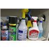 Image 8 : Shelf & Contents:  Lubricants, Pest Sprays, Acrylic Urethane, Citrus Clean, Etc (36"W x 17"D x 67"H)