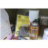 Image 8 : 2-Door Metal Storage Cabinet & Contents: Speaker, Clamps, Alarms, Paint, etc. 36"W x 21"D x 78"H