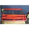 Image 3 : Qty 2 Sets Emergency Road Triangles, Jumper Cables & Tow Strap in Case