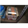 Image 21 : Shelf & Contents:  Exhaust Stacks, Hub Caps, Ball Bearings, Elements, Belts etc