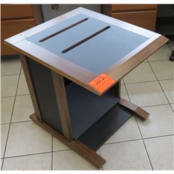 Dot Matrix Printer Table w/ Continuous Paper Slats, 24"W x 28"D x 27"H