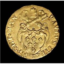 Papal coins - gold - Paolo III (1534-15