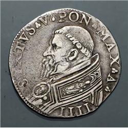Papal coins - Sisto V (1585-1590) - Tes