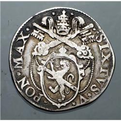 Papal coins - Sisto V (1585-1590) - Tes