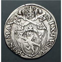 Papal coins - Sisto V (1585-1590) - Tes